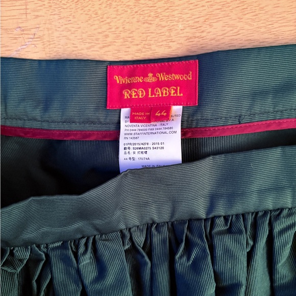 Vivienne Westwood Red Label 2-Piece Corset + Full Skirt Green IT 40 Italy US4/6 - Picture 10 of 13